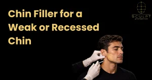 Man getting filler for a weak chin